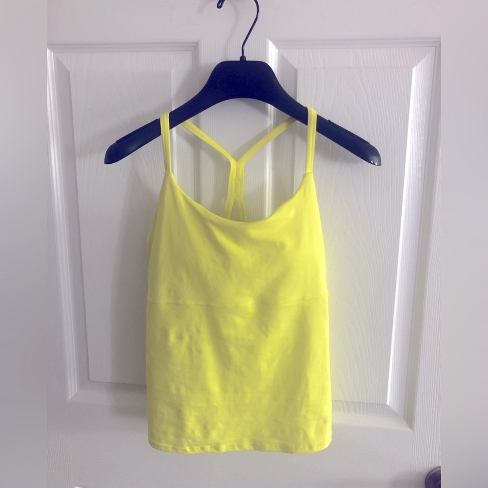 Brilliant yellow workout top